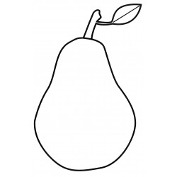 Pear with a leaf
