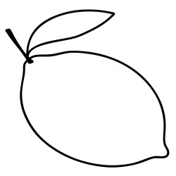 Lemon with a leaf
