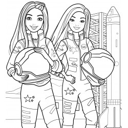 Barbie in an astronaut suit