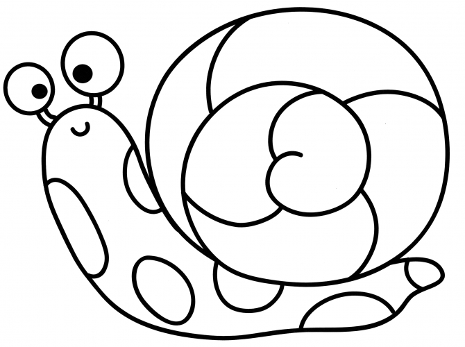 Oddball snail coloring page