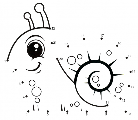 Smiling snail coloring page