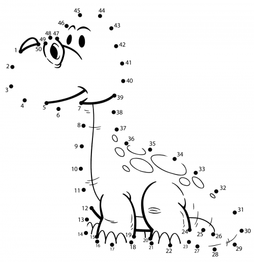 Little dinosaur coloring page