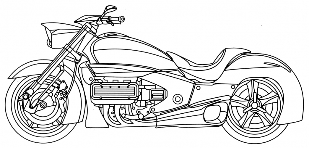 Honda Valkyrie 1800 coloring page