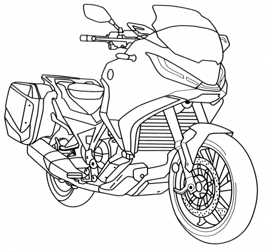 Honda NT1100 coloring page