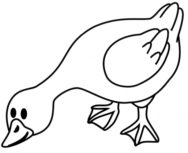 Eating goose coloring page