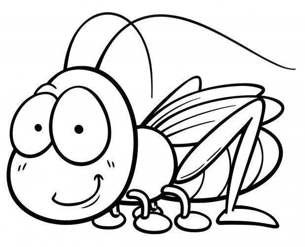 Eyeball Grasshopper coloring page