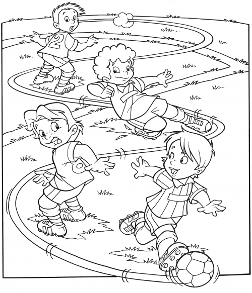 Player beats opponents coloring page