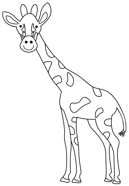 Oddball giraffe coloring page