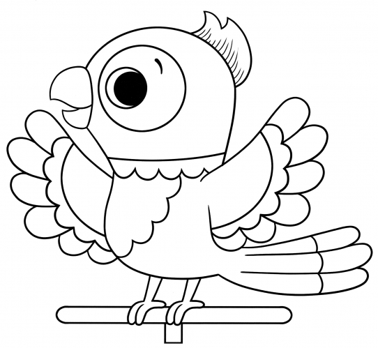 Bright Parrot coloring page