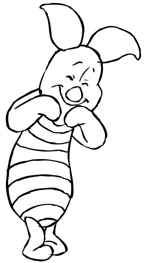 Funny Piglet coloring page