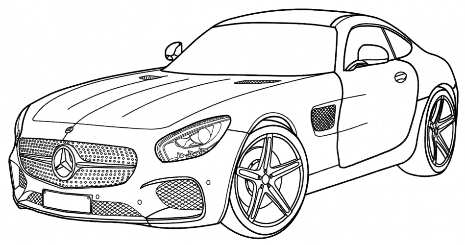 Mercedes-Benz AMG GT coloring page