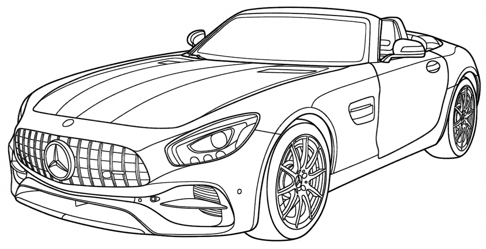 Mercedes-Benz AMG GT Roadster 2020 coloring page