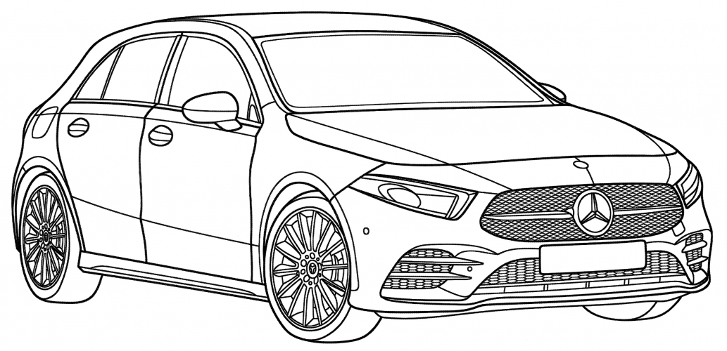 Mercedes-Benz A-class coloring page