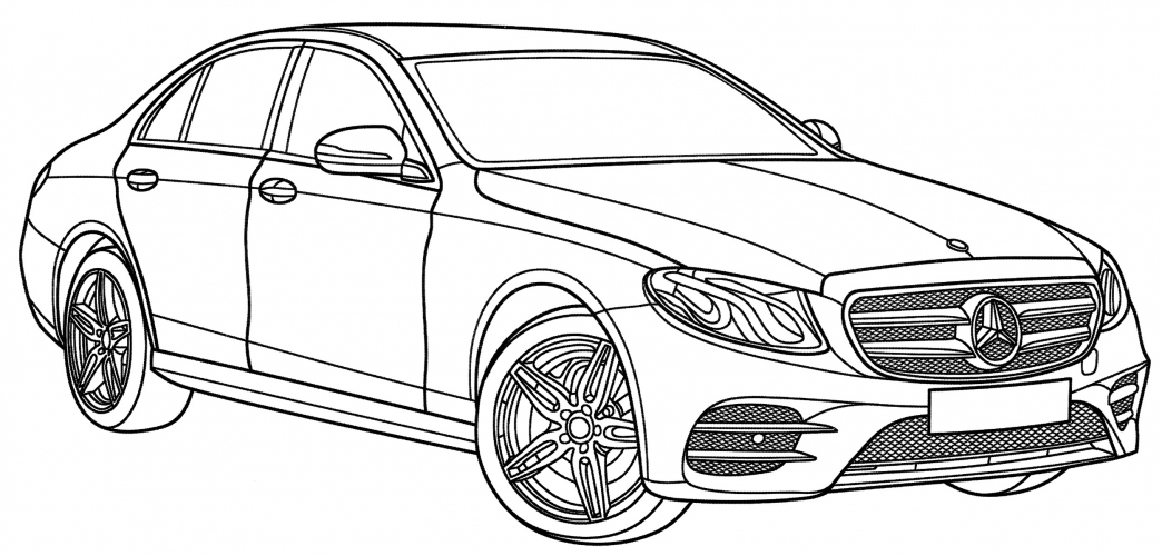 Mercedes-Benz E-class 200 coloring page