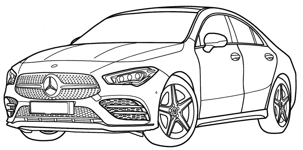 Mercedes-Benz CLA 250 coloring page