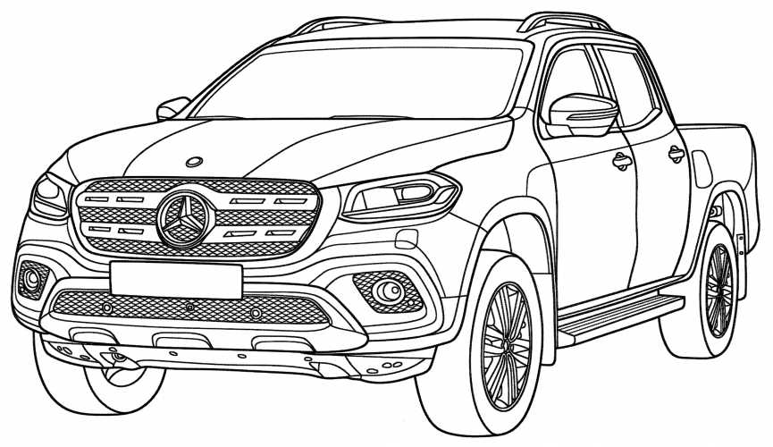 Mercedes-Benz X-Class 350d coloring page