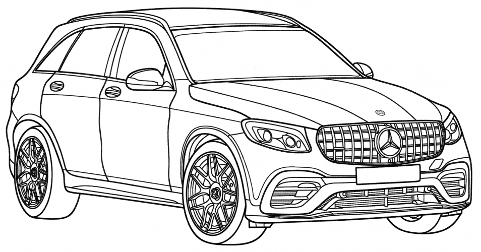 Mercedes-Benz GLC AMG coloring page