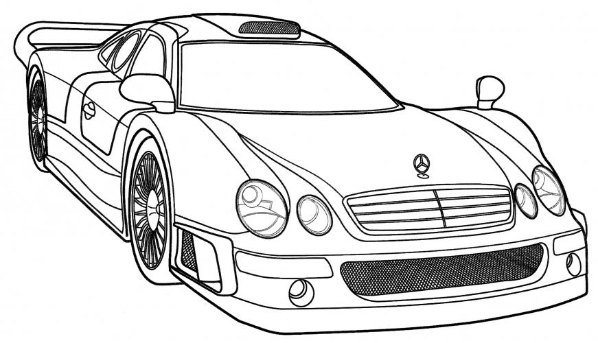 Mercedes-Benz CLK GTR coloring page