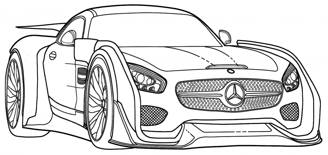 Mercedes-Benz SLS AMG GT3 coloring page