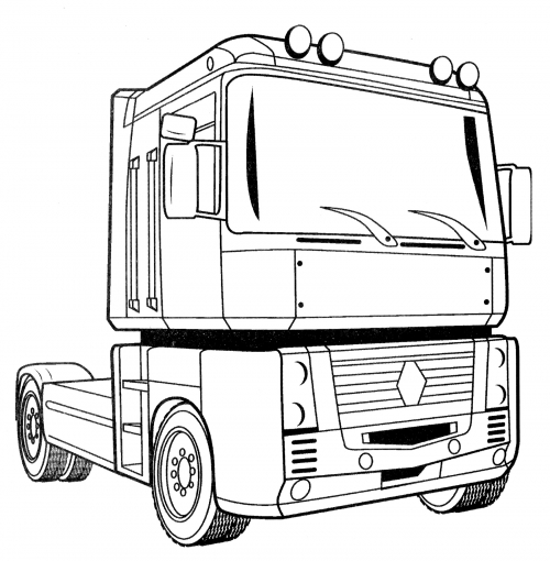 Renault Magnum coloring page
