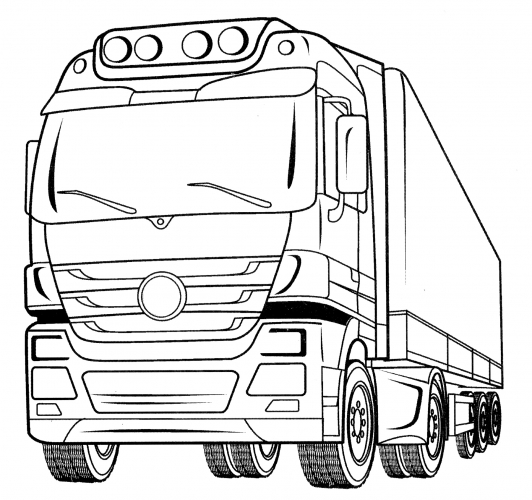 Mercedes-Benz Actros coloring page