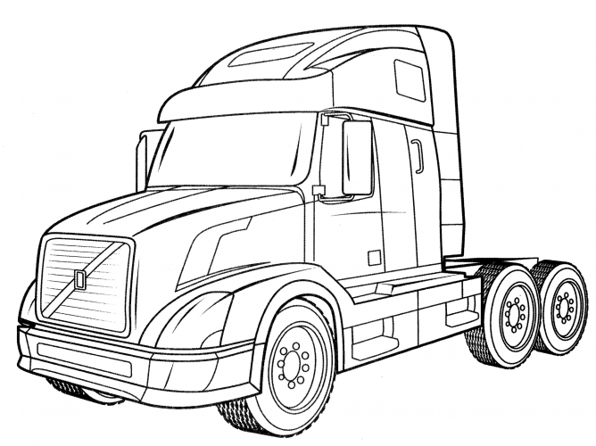 Volvo VNL 64 coloring page