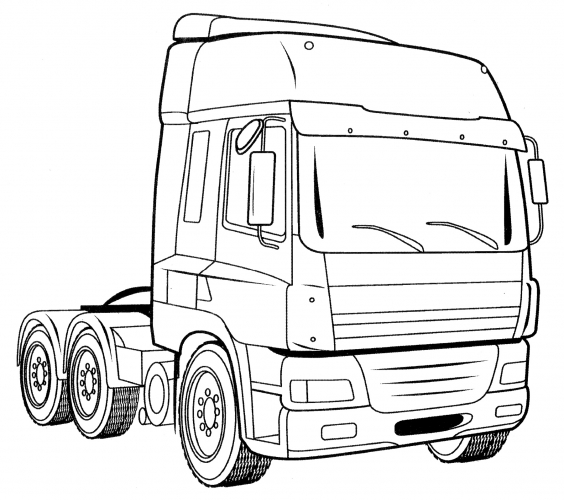 DAF CF 85.430 coloring page