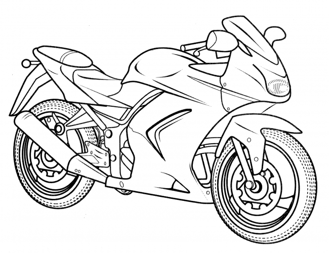 Kawasaki Ninja 250R coloring page