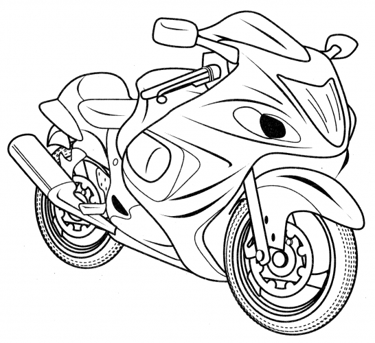 Suzuki Hayabusa coloring page - free and printable