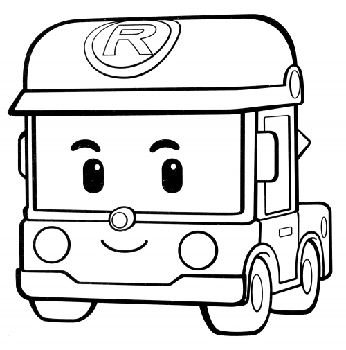Rody the car coloring page