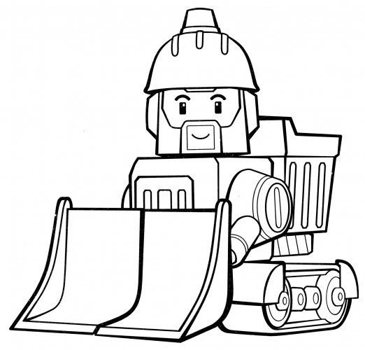 Bulldozer Bruner coloring page