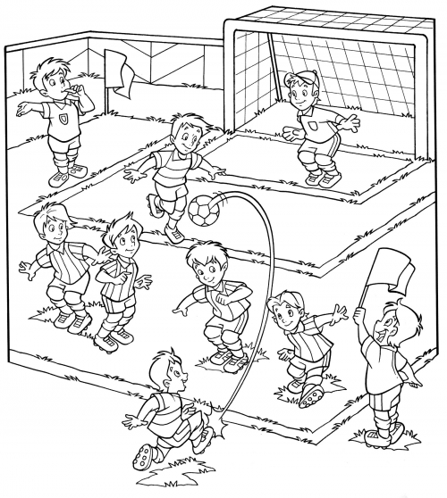 Player offside coloring page