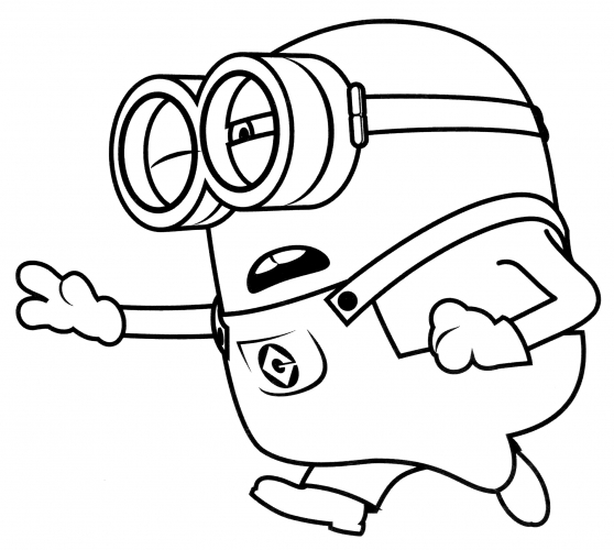 Bob is running somewhere coloring page