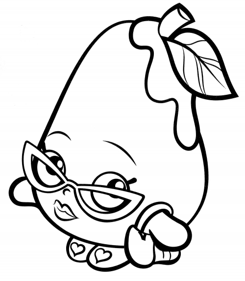Posh Pear coloring page