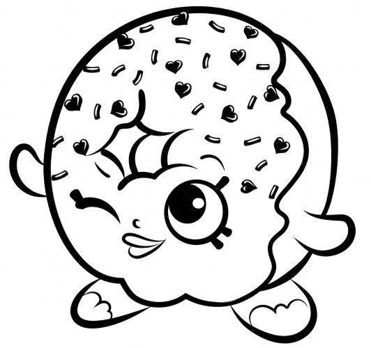 D'lish Donut winks coloring page