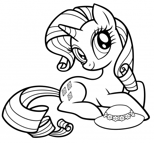 Cute Rarity coloring page