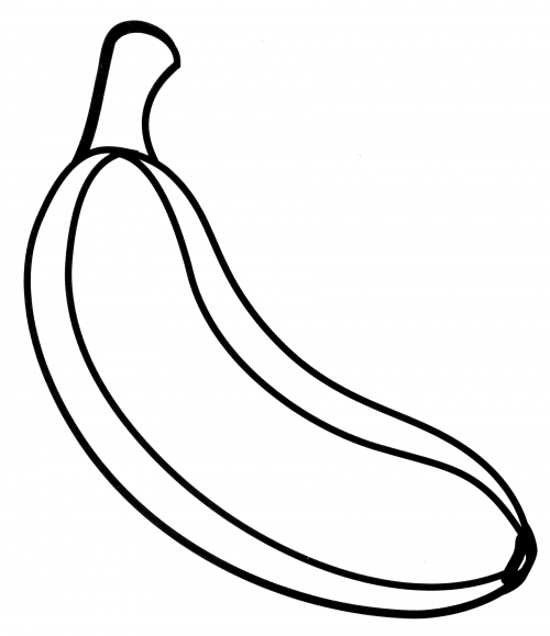 Delicious banana coloring page