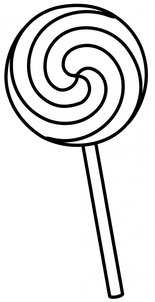 Sweet lollipop coloring page