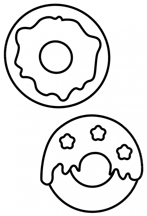 Sugar doughnut coloring page