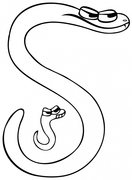 Letter S coloring page