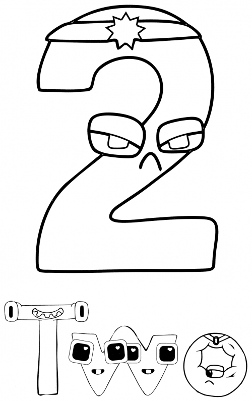 Number 2 coloring page