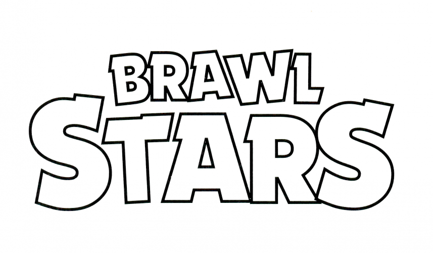 Brawl Stars logo coloring page