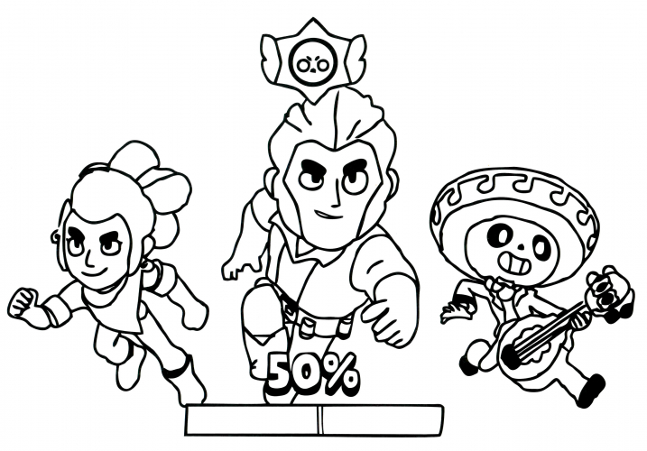Shelly, Colt and Poco coloring page