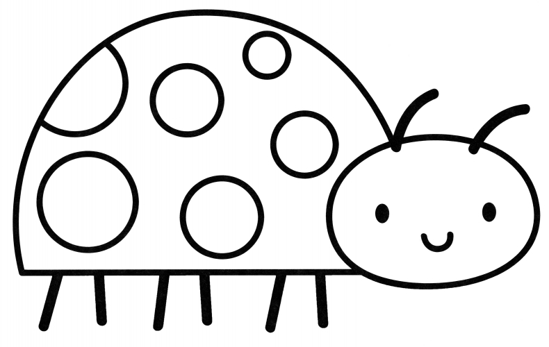 Cute ladybug coloring page