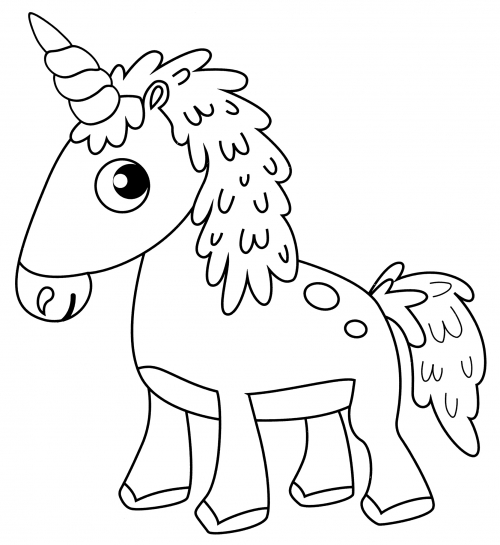 Nice unicorn coloring page