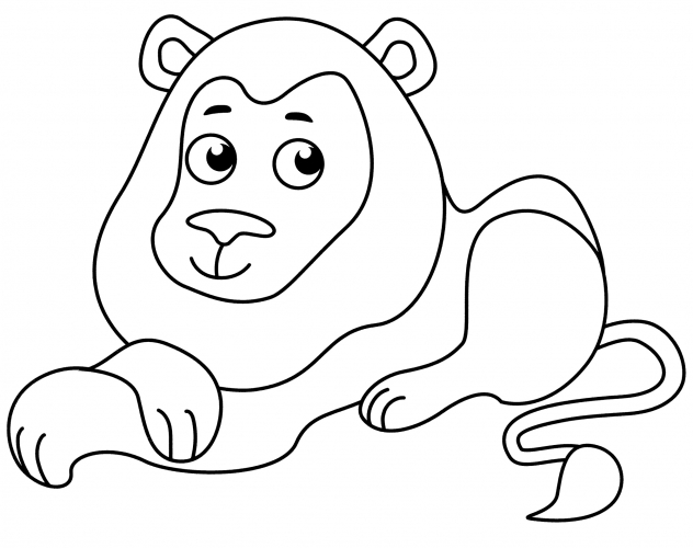 Beautiful lion coloring page
