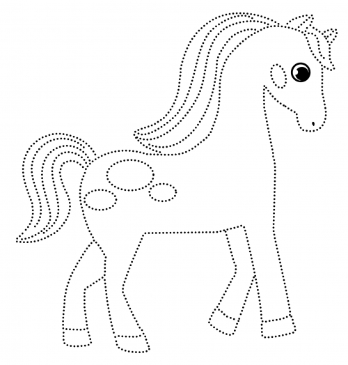 Amazing horse coloring page