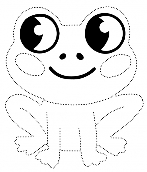 Smiling frog coloring page