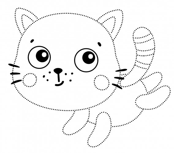 Charming cat coloring page