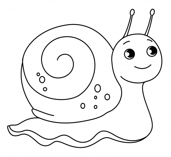 Beautiful snail coloring page